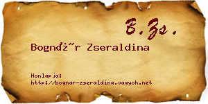 Bognár Zseraldina névjegykártya