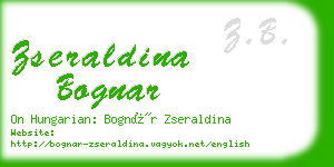 zseraldina bognar business card